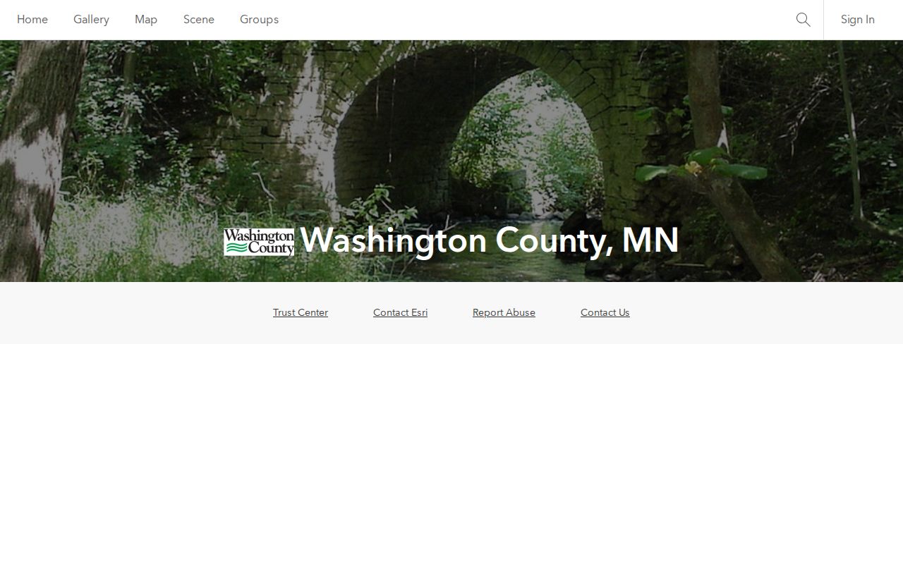 Forest Lake ZIP code directory source showing Washington County ArcGIS mapping environment